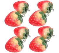 PHENOFICE 8 pezzi Pendenti Fragola Colorati in Resina Charms per Orecchini e Decorazioni da Borsa Grande e Piccolo per Gioielli DIY