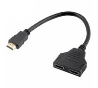 PHENOFICE Adattatore Divisore Video 1 in 2 Out per Monitor e Dvd Nero in Abs Trasmissione Video Chiara e Facile da Usare