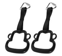 PHENOFICE Anelli da Ginnastica per in ABS Nero Set da 1 Paio a Forma di Scimmia per Arrampicata e Gioco All’Aperto Accessori Ninja per Palestra e Parco Giochi