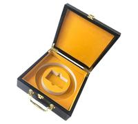 PHENOFICE Custodia Portasigari da Viaggio 20,5x20,5x7,5 Cm in Pu Coperchio a Ribalta Interno EVA Scatola Portasigari in Legno e Ferro Contenitore Portatile per Sigari Resistente All’usura