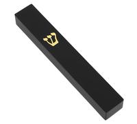 PHENOFICE Decorazione Mezuzah Ebraica in Resina Nera Resistente alle Intemperie Dettagli Artigianali Raffinati, per Porte Interne ed Esterne, Completa di Accessori per Montaggio e Guida