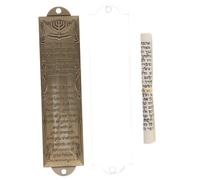 PHENOFICE Mezuzah Artigianale in Lega Ebraica 132mm Superficie Liscia e Bordi Arrotondati, Decorazione Religiosa per Porta Casa, Regalo Significativo per Ambienti Soggiorno, Camera e Sala