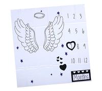 PHENOFICE Photo Prop Per Cento Giorni Coperta Fotografica Mensile Per Ragazzo Ragazza Con Design Unico Di e Cornice Nera Cuore Perfetta Per Documentare Traguardi Del Tuo Ragazzo Ragazza