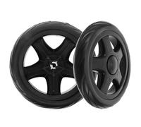 PHENOFICE Ruote per Carrello in Plastico Nero 2 Pezzi, Ruote per Carrello Portatile Resistenti e Maneggevoli, per Supermercato e Scale