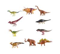 PHENOFICE Set 10 Pezzi Statuette Giocattolo di Dinosauri Simulati in Plastica Modelli di Dinosauri e Decorazioni Educative per Stimolare L’immaginazione