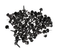 PHENOFICE Set 100 Pezzi Piedini per Borse Testa a Chiodo 10mm Neri, Accessori per Borse Fai da Te, Borchie per Fondo Borsa in Metallo Resistente per Artigianato Pelle