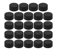 PHENOFICE Set 24 Tappi Bottiglia Nero in Plastica Foro, Design Antigoccia e Versatile per Uso Quotidiano e Viaggi, Copertura Sostitutiva per Oli e Aromaterapia