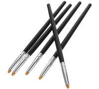 PHENOFICE Set da 5 Pennelli per Laminazione Ciglia in Legno e Fibre, Strumento per Lifting e Applicazione Colla e Balsamo, Spazzole Compatte e Portatili per Trucco e Cura Colore Casuale