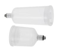 PHENOFICE Set di 2 Coppe Vernice Smontabili per Aerografo Hd131 | Acciaio Inossidabile e Plastica, Nero, Portatile e Leggero, per Decorazione Torte e Pittura Modelli