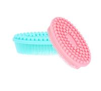 PHENOFICE Spazzola da Bagno per Bambini in Silicone Doppia Faccia 2 Pezzi, Facile da Impugnare, Migliora le Abilità di Autocura, per Massaggio e Pulizia della Pelle
