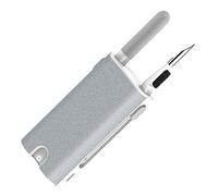 PHENOFICE Spazzola Per Pulizia Degli Auricolari Kit Di Pulizia Multifunzionale Pile in Lavabile Floccata Pennino in Metallo