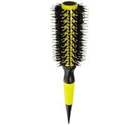 PHENOFICE Spazzola Rotonda per Capelli con Setole Miste di Cinghiale e Nylon Manico Antiscivolo Resistente al Calore per Capelli Corti e Styling in Viaggio