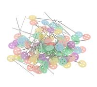 PHENOFICE Spilli Testa a Bottone 200 Pezzi Per Cucito Fai Da Te, Testa Piatta Colorata Per Progetti Artigianali, Accessori Per Cucito e Decorazioni Fai Da Te