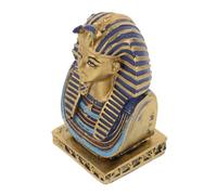 PHENOFICE Statua Busto Sovrano Egiziano in Resina Decorazione Da Tavolo Compatta per Casa e Ufficio Scultura Dettagliata di Re Tutankhamon Ornamento Salva Spazio per Mensola e Scrivania