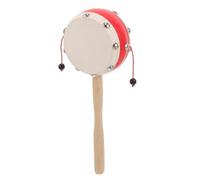 PHENOFICE Tamburo Tradizionale a Sonagli in Legno e Pelle Di Pecora Per Ragazzo Ragazza e Ragazzo Ragazza, Giocattolo Sensoriale Portatile Per Sviluppo Motorio e Sollievo