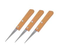 PHENOFICE Utensili per Modellare Argilla Set di 3 Coltelli in Acciaio Inox e Legno, Strumenti per Rifinire Ceramica e Scolpire Figure, per Progetti di Modellismo e Arte Fai da Te
