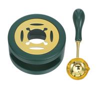 PHENOFICE Wax Seal Spoon for Sealing, Scalda sigillo di cera con manico in legno, 1 set, per crafts e inviti di matrimonio