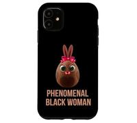 Phenomenal Melanin Black Woman Magic With Easter Black Bunny Custodia per iPhone 11