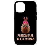 Phenomenal Melanin Black Woman Magic With Easter Black Bunny Custodia per iPhone 12/12 Pro