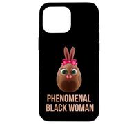 Phenomenal Melanin Black Woman Magic With Easter Black Bunny Custodia per iPhone 16 Pro Max