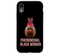 Phenomenal Melanin Black Woman Magic With Easter Black Bunny Custodia per iPhone XR