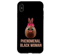 Phenomenal Melanin Black Woman Magic With Easter Black Bunny Custodia per iPhone XS Max