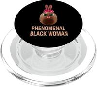 Phenomenal Melanin Black Woman Magic With Easter Black Bunny PopSockets PopGrip per MagSafe