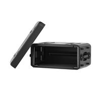 Phenyx Pro PRCSE-4U - Custodia per rack bassa da 19", custodia da strada per montaggio su rack da 19", custodia anteriore e posteriore staccabile, antiurto e impermeabile, per sistemi microfonici