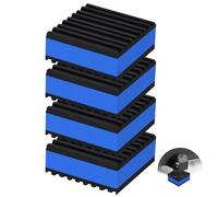 phepetroll Cuscinetti antivibrazione 4P 5,1 x 5,1 x 2,2 cm tappetini in gomma a coste con centro EVA, cuscinetti isolanti resistenti per compressori d'aria, condizionatore, tapis roulant, lavatrice