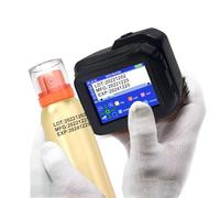 Phezer Mini stampante a getto d'inchiostro portatile PC98 per superficie piana e curva, con cartuccia d'inchiostro ad asciugatura rapida touch screen, altezza di stampa da 1,3 cm per etichetta logo