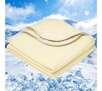 PHF Arc-Chill Q-Max>0,5 - Coperta refrigerante double face, 220 x 240 cm, assorbe il sudore e traspirante, in alabastro Gleam