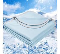 PHF Arc-Chill Q-Max>0.5 Coperta rinfrescante per dormire al caldo, double face, coperta rinfrescante per sudorazione notturna, per mantenere fresco tutta la notte, 220 x 240 cm, blu ghiaccio