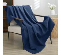 PHF Coperta in cotone prelavato a nido d'ape per divano letto, a prova di strappo, primavera estate, leggera, traspirante, certificata Oeko-TEX, lavabile in lavatrice, regalo decorativo per la casa