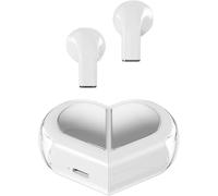 PHFDQKG Auricolari wireless a forma di cuore, graziosi mini auricolari Bluetooth wireless invisibili con custodia di ricarica girevole a forma di cuore per corsa, sport e fitness