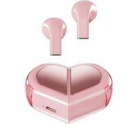 PHFDQKG Auricolari wireless a forma di cuore, graziosi mini auricolari Bluetooth wireless invisibili con custodia di ricarica girevole a forma di cuore per corsa, sport e fitness