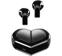 PHFDQKG Auricolari wireless a forma di cuore, graziosi mini auricolari Bluetooth wireless invisibili con custodia di ricarica girevole a forma di cuore per corsa, sport e fitness