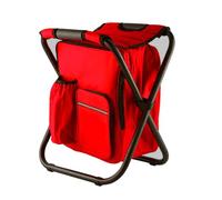 PHHCA Backpack Fishing Chair,3 In 1 Backpack Stool Fishing Chair,Camping Foldable Stool,for Outdoor Hiking Walking(Red)