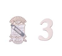Phi Beta Sigma spilla PBS Gomab D9 Divine 9 Cross Over Initiation smalto Fraternità abbigliamento formale giacca (set di spille con numero linea - #3), Metallo, Senza pietra