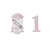 Phi Beta Sigma spilla PBS Gomab D9 Divine 9 Cross Over Initiation smalto Fraternità abbigliamento formale giacca (set di spille con numero linea - #1), Metallo, Senza pietra