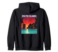 Phi Phi Islands Thailandia Tramonto Felpa con Cappuccio