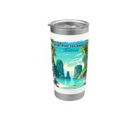 Phi Phi Islands Thailandia Vintage Bicchiere termico in acciaio inox doppia parete
