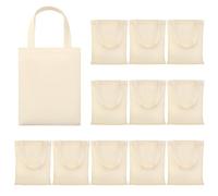 Phicorn Piccola borsa tote in cotone - Confezione da 12 borse in tela vuota 22,4 x 28 cm per artigianato fai da te, pittura, sacchetti regalo e progetti personalizzati