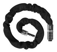 Phieeseriy Lucchetto Bici Catena Bicicletta Antifurto 120CM, Catena Bici ad Alta Sicurezza e Codice a 5 Cifre, Lucchetto a Catena per Bicicletta, Moto, Porta, Cancello, Recinzione (Nero) Senza Chiave