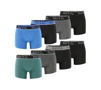 Phil & Co. Berlin Confezione da 8 boxer da uomo, in cotone, elastan, jersey, senza etichetta che graffia, comodi ed elastici, traspiranti, morbidi, facili da pulire, Pantaloncini retrò, confezione da