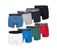 Phil & Co. Berlin Confezione da 8 boxer da uomo, in cotone, elastan, jersey, senza etichetta che graffia, comodi ed elastici, traspiranti, morbidi, facili da pulire, Pantaloncini retrò, confezione da