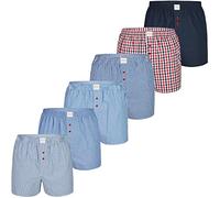 Phil & Co. - Boxer da uomo, in cotone, motivo: Checks, Mix11, L