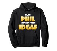 Phil Costume IDGAF Funny Meme Phil Halloween Costume Philips Felpa con Cappuccio