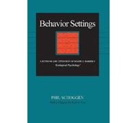 Phil Schoggen Behavior Settings (Copertina rigida)