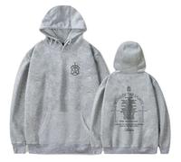 Phil Wickham Song Of The Saints Album Merch Felpe con cappuccio unisex casual a maniche lunghe, Grigio, XXS