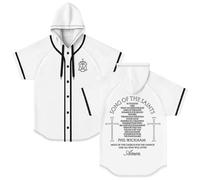 Phil Wickham Song of The Saints Album Merch - Maglia da baseball con cappuccio, a maniche corte, unisex, bianco, 3XL